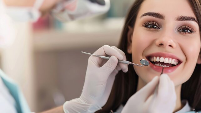 Dentist demonstrating proper tongue cleaning techniques