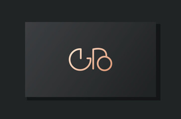Abstract luxury initial letter GB logo.