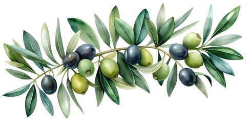 vector illustration of olive branch