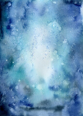 Obraz premium grunge blue background with snowflakes