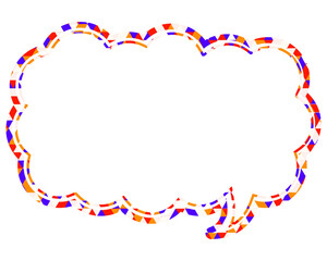 吹き出し ステンドグラス風 三角模様_二重線付_4色 (10)