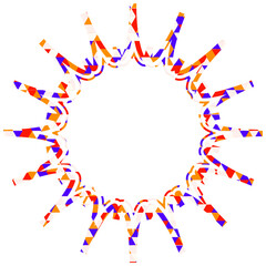 吹き出し ステンドグラス風 三角模様_二重線付_4色 (10)