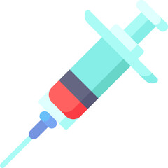 syringe illustration on a white background     