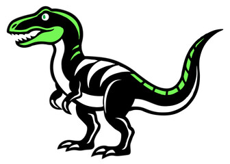 Fototapeta premium Dinosaur Illustration: A stylized illustration of a fearsome dinosaur. Ready for your next project.