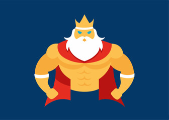 Fototapeta premium Royal Monarch Illustration: A bold and dynamic illustration of a king, exuding power and authority with a majestic presence, ready to rule.