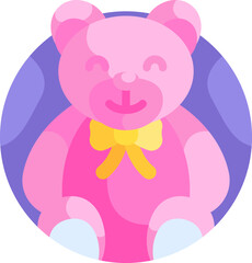 teddy bear illustration on a white background     