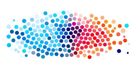 Professional digital photo editing composition of round dots in an Arabesque pattern