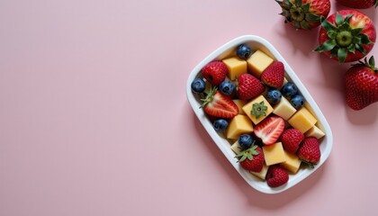 Fresh fruit and cheese platter
