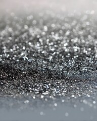 Silver Glitter Texture with Bokeh Effect