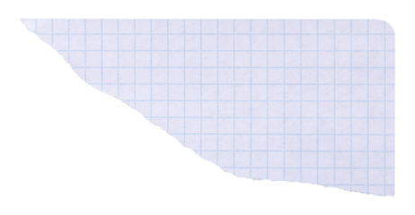 Torn corner of a checkered page isolated element for creating a collage