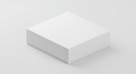 Fototapeta premium Blank White Square Box Mockup: Perfect for Product Presentation