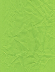 green crumpled paper texture background