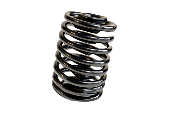 Auto Mechanic coil spring isolated on transparent background

