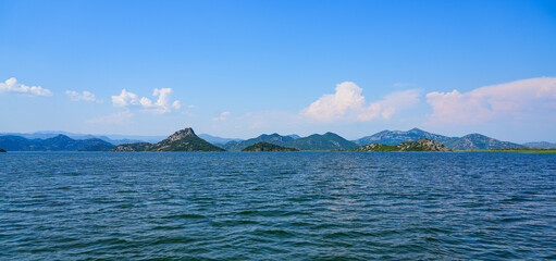Islets on Lake Skadar in Montenegro