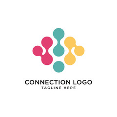 Connection Logo Graphic Design Vector