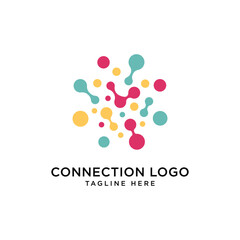 Connection Logo Graphic Design Vector