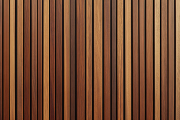 Fototapeta premium Brown wooden wall background with vertical lines texture, a seamless pattern for the interior design of a modern home or office.