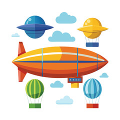 Airship icon isolated on white background