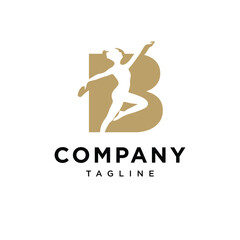 Letter B Dance Logo Icon Vector