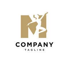 Letter M Dance Logo Icon Vector