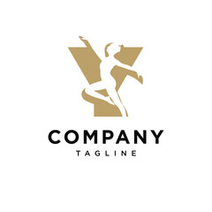 Letter Y Dance Logo Icon Vector