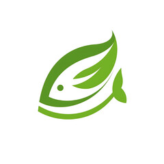 Fototapeta premium Eco-Friendly Seafood Logo: Sustainable Marine Life Vector Illustration for Natural Nutrition and Biodiversity Conservation