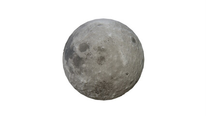 3D Realistic Render Of Moon Right View