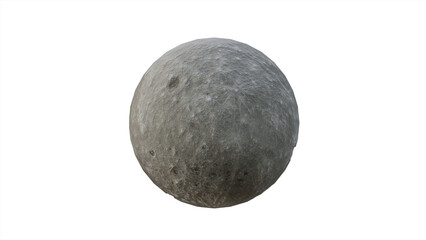 3D Realistic Render Of Moon Back View