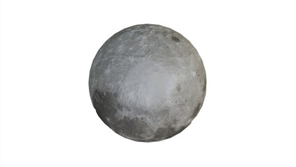 3D Realistic Render Of Moon Top View