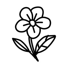 Scribble Style Jasmine Flowers