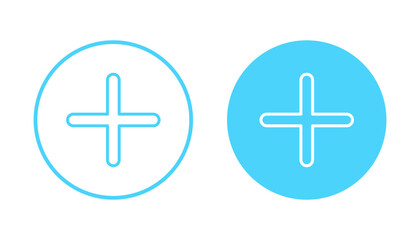 Plus icon vector. Add plus sign and symbol