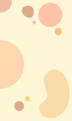 Aesthetic and modern abstract pattern background or wallpaper in soft color. Trendy vector design.