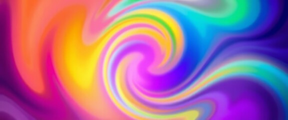Obraz premium Vibrant rainbow swirl, gradient blend abstract art, magical, texture