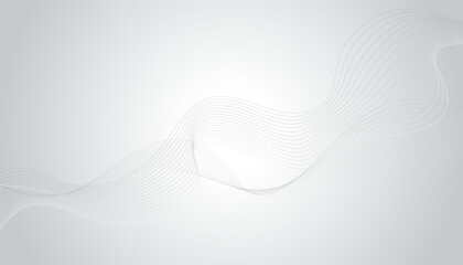 Abstract white background with gray dynamic curve. Vector illustration