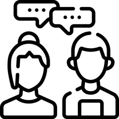 conversation illustration on a white background     