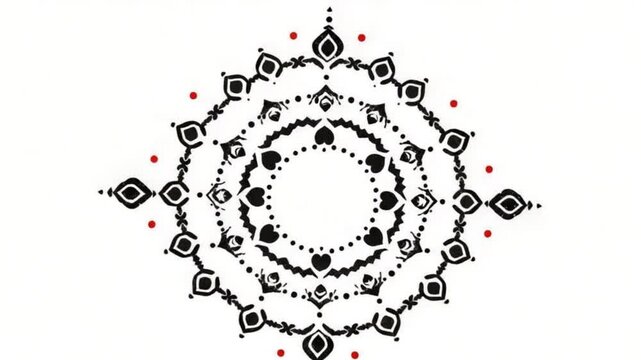 Geometric ornamental pattern with repeating elements