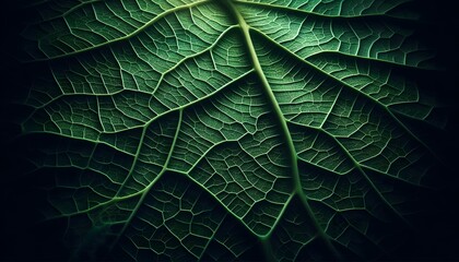 Obraz premium Macro View of Leaf Veins