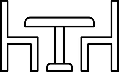 dinner table illustration on a white background     