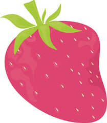 Cute hand drawn strawberry vector