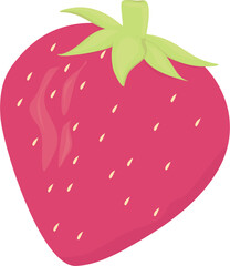 Cute hand drawn strawberry vector