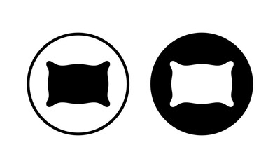 Pillow icon vector illustration. Pillow sign and symbol. Comfortable fluffy pillow