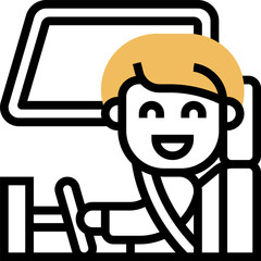 driving illustration on a white background 