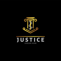 Anchor justice logo design template