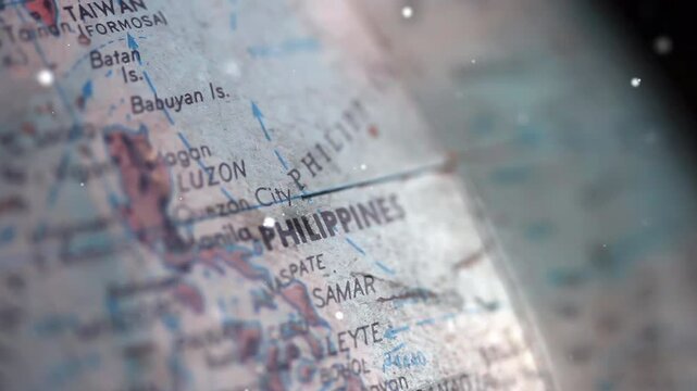 Historical Map Focusing on the Philippines in Southeast Asia - Colored Detail - 4K