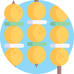 fish cake illustration on a white background  