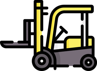 forklift illustration on a white background  