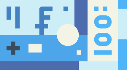 franc illustration on a white background  