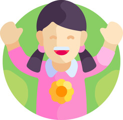 girl illustration on a white background     
