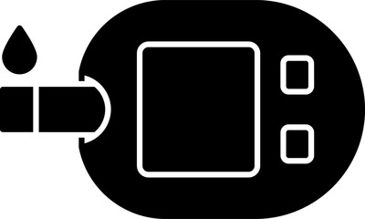 glucose meter illustration on a white background    