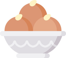 gulab jamun illustration on a white background     